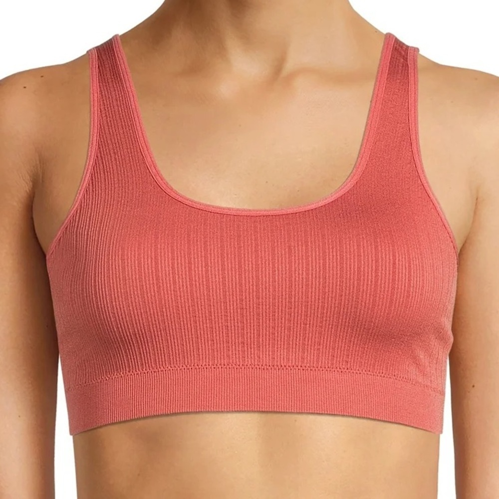 No Boundaries Scoop Neck Bra - Clay Brick